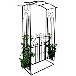 Арка садова-пергола GardenLine DEN9074 106 x 50 x 217 см Чорний