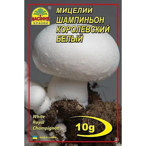 Міцелій грибів Насіння країни Печериця королівська біла 10 г