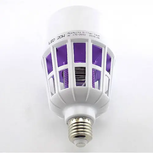 Лампочка пастка від комарів Mosquito killer lamp 2 в 1 із електрошоком 220V 20W E27