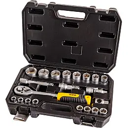 Набір насадок торцевих MASTERTOOL CrV 1/2" 10-32 мм 21 шт (78-4021)