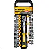 Набір насадок торцевих MASTERTOOL CRV 3/8" 6-24 мм удлинитель 150 мм 21 шт (78-3821)