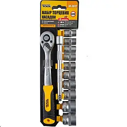 Набір насадок торцевих MASTERTOOL CrV 3/8" 10-24 мм удовлетворювач 150 мм 12 шт (78-3812)