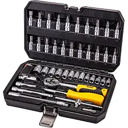 Набір насадок торцевих MASTERTOOL CrV 1/4" 4-14 мм 46 шт (78-2047)