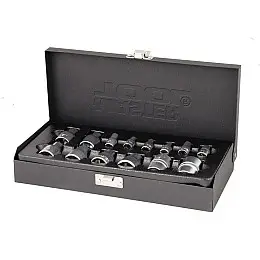 Набір насадок торцевих MASTERTOOL CRV E-TORX 14 шт 1/4"-4/5/6/7/8/10 мм 1/2"-10/11/12/14/16/18/20/22 мм (78-1414)