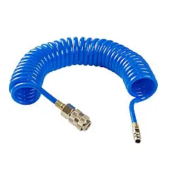 Шланг пневматичний спіральний MASTERTOOL PU 15 атм 5,5х8 мм 5 м (81-8490)