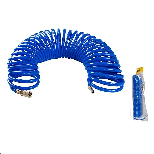 Шланг пневматичний спіральний MASTERTOOL PU 15 атм 5,5х8 мм 15 м (81-8492)