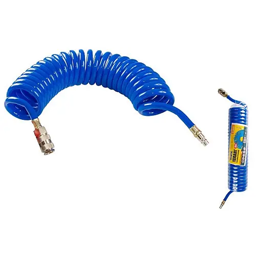 Шланг пневматичний спіральний MASTERTOOL PU 15 атм 8х12 мм 5 м (81-8470)