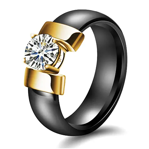 Кольцо керамическое Black Gold-Jo Berkani ТA27856