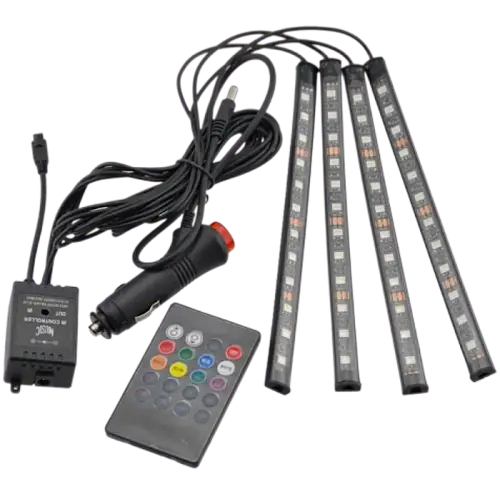 Универсальная цветная автомобильная RGB led подсветка с микрофоном OPT-TOP HR-01678 влагозащитная (1756374648)