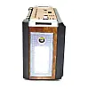 Аналоговий радіоприймач на акумуляторі Golon RX-381/2 USB/SD з LED ліхтарем Коричневий (1920775523)