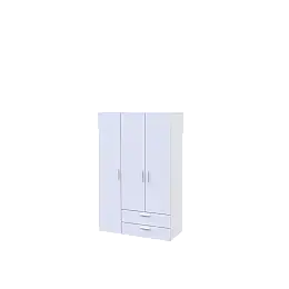 Розпашна шафа для одягу Doros Ектор Білий 3 ДСП 116х180х49.5 (80737076)