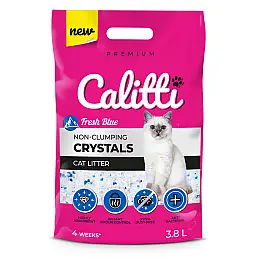 Наполнитель для кошек силикагель Calitti CRYSTALS горная свежесть 3,8 л