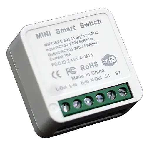 Розумний бездротовий вмикач RIAS M-16 Wi-Fi 220V 16A/3520W White (3_01781)