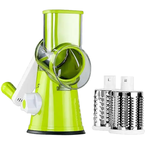Універсальна механічна овочерізка мультислайсер TableTop TableTop Drum Grater 3 насадки (1756374727)