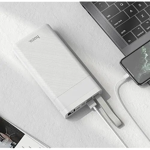 УМБ портативное зарядное Power Bank HOCO J73 30000mAh 2USB White