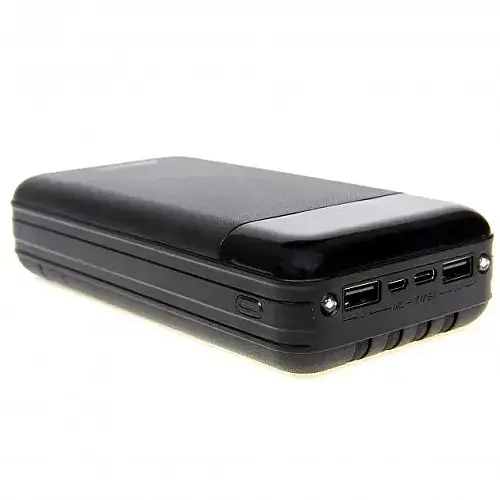 Внешній акумулятор Power Bank ProTech B-06 LCD LED Ліхтарик 30000 mAh Чорний (3_02405)