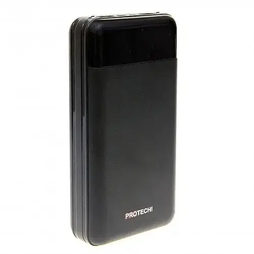Внешній акумулятор Power Bank ProTech B-06 LCD LED Ліхтарик 30000 mAh Чорний (3_02405)