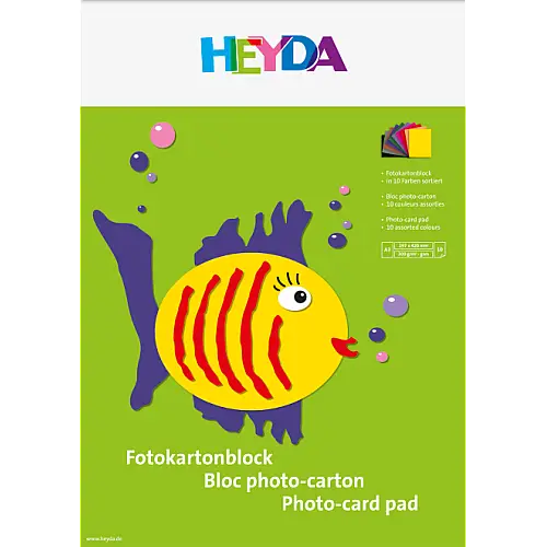 Набір кольорового паперу Heyda А3 10 аркушів 300 г/м2 10 кольорів 2047127