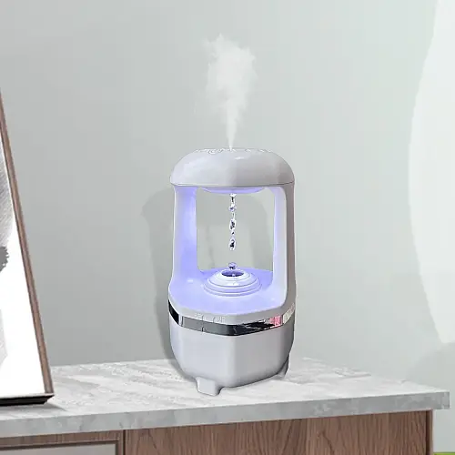 Антигравитационный увлажнитель воздуха RIAS 199 с каплями USB 450ml White (3_03737)