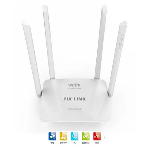 WI-FI роутер 4 антени маршрутизатор Pix-Link LV-WR08 Білий (16172-hbr)