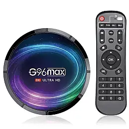 Android Smart TV Box G96 Max W2 4Gb/64GB 4K UltraHD Android 11 Чорний (3_03395)