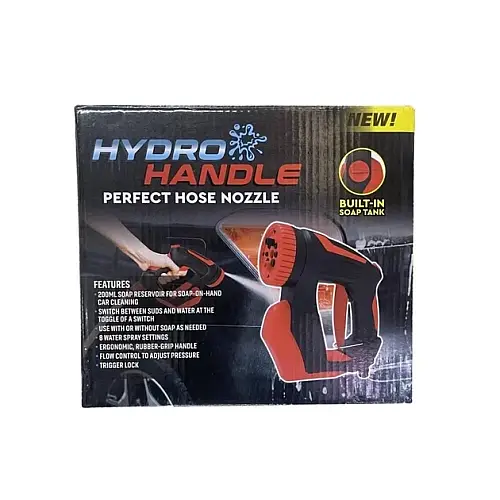 Насадка распылитель RIAS Hydro Handle с отсеком для пены и моющих средств Black-Red