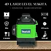 Портативний далекомір нівелір на акумуляторі Makita SKR200Z (4D 16 променів) 4 лазера регульовані (1940748805)