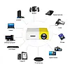 Проектор Led Projector YG300 мультимедійний з динаміком Білий з жовтим (005609)