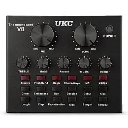Звукова карта UKC V8 зовнішня з Bluetooth Black (3_01998)