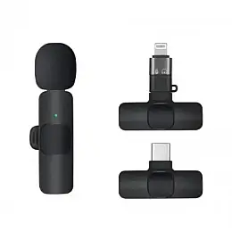 Микрофон беспроводной петличный Borofone K8 Type-C Black (16670-hbr)