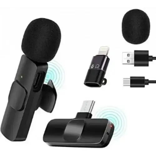 Микрофон беспроводной петличный Borofone K8 Type-C Black (16670-hbr)
