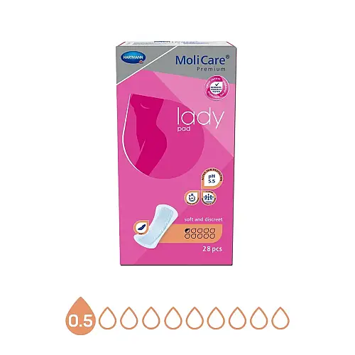 Прокладки урологічні при нетриманні сечі Paul Hartmann MoliCare Premium lady pad 0.5 краплі 28 шт