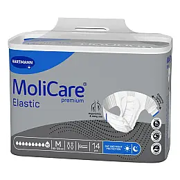 Подгузники нічні для дорослих Paul Hartmann MoliCare Premium Elastic 10 крапель M 14 шт