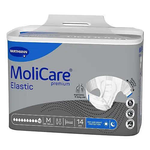 Подгузники нічні для дорослих Paul Hartmann MoliCare Premium Elastic 10 крапель M 14 шт