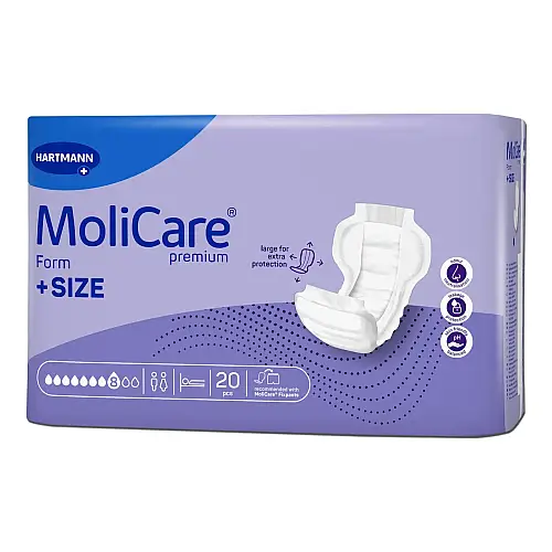 Прокладки анатомічної форми при нетриманні Paul Hartmann MoliCare Premium Form +SIZE 8 крапель 20 шт