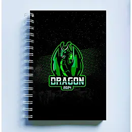 Скетчбук Sketchbook блокнот для малювання з новорічним принтом "Dragon 2024. Дракон 2024" А3 Кавун 48