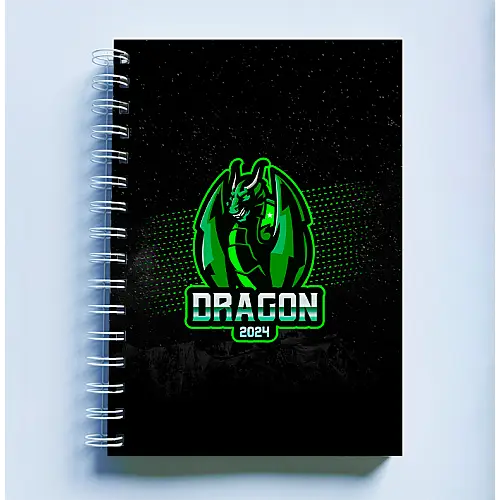 Скетчбук Sketchbook блокнот для малювання з новорічним принтом "Dragon 2024. Дракон 2024" А3 Кавун 48