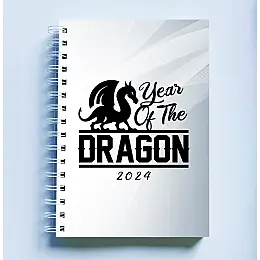 Скетчбук Sketchbook блокнот для малювання з новорічним принтом Рік Дракона 2024 Дракон А3 Кавун 48