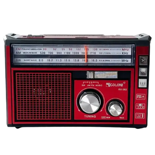 Радіоприймач на акумуляторі Golon RX-382 FM/AM/SW з ліхтарем LED Червоний (1756375729)