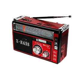 Радіоприймач акумулятор/220/батарейки Golon RX-381/2 USB+SD з ліхтариком LED Червоний (1756375736)