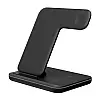 Бездротовий зарядний пристрій RIAS Q84 Qi 3в1 Black