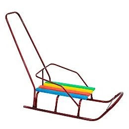 Сани з ручкою Yufeng Класик 50x25 см Бордовий (22633)
