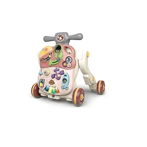 Детские ходунки-каталка Yufeng Walking Car 53х39х49 см Розово-белый (154599)