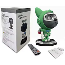 Ночник звездного неба Космическая собака Nebula Dog Projector с пультом Green