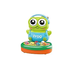 Іграшкова стучалка Frog, підсвітка, мелодії, звуки тварин Різнокольорова (144878)