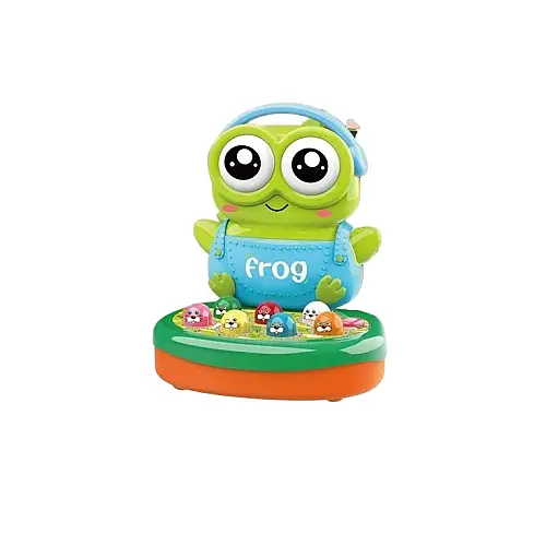 Іграшкова стучалка Frog, підсвітка, мелодії, звуки тварин Різнокольорова (144878)