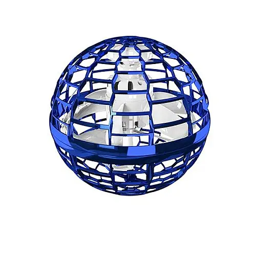 Дитяча іграшка літаючий шар з підсвіткою на акумуляторі FlyNova Flying Spinner RGB синій (1932313884)
