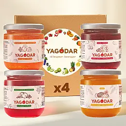 Набір джемів YAGODAR Асорті смаків 4 шт (2190325447)