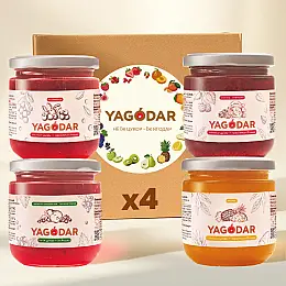 Набір джемів YAGODAR Асорті смаків 4 шт (2190344818)
