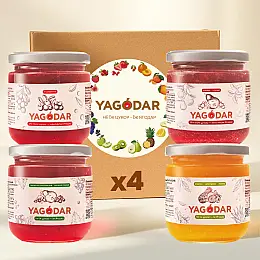 Набір джемів YAGODAR Асорті смаків 4 шт (2196136848)